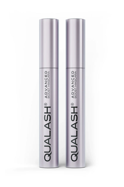 QUALASH Peptide Twins – Curl &amp; Volume Mascara &amp; Lash Separator – closed tubes front view