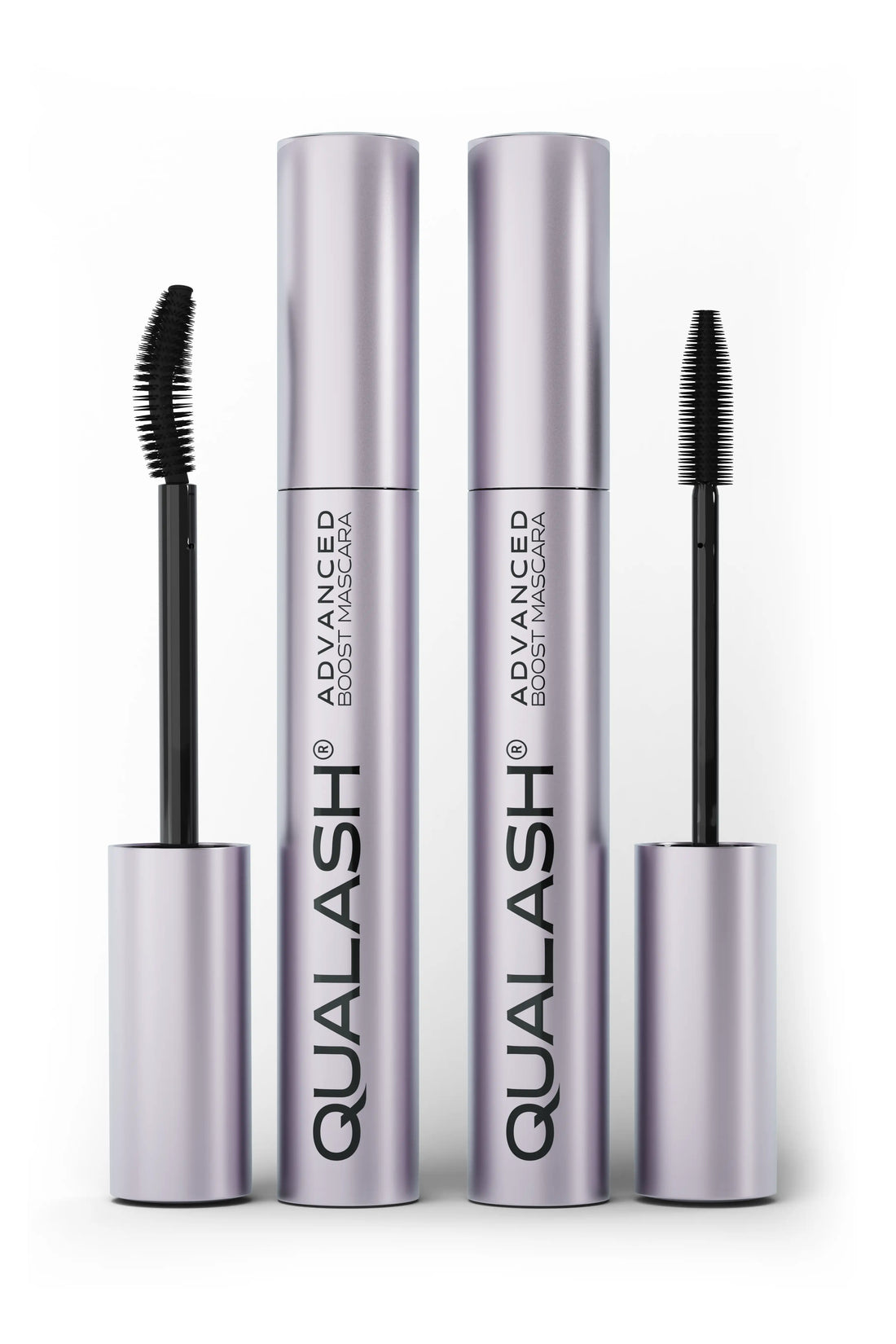 QUALASH Peptide Twins – open mascaras with curved and separator brushes